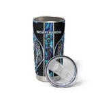 Aotearoa Ngati Porou Tumbler Cup Maori Light Blue Tribal Paua Shell Pattern