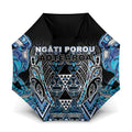 Aotearoa Ngati Porou Umbrella Maori Light Blue Tribal Paua Shell Pattern