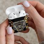 Aotearoa Waikato Tainui AirPods Case Maori Light Gold Tribal Paua Shell Pattern