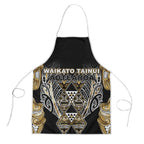 Aotearoa Waikato Tainui Apron Maori Light Gold Tribal Paua Shell Pattern