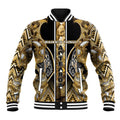 Aotearoa Waikato Tainui Baseball Jacket Maori Light Gold Tribal Paua Shell Pattern