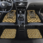 Aotearoa Waikato Tainui Car Mats Maori Light Gold Tribal Paua Shell Pattern