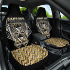 Aotearoa Waikato Tainui Car Seat Cover Maori Light Gold Tribal Paua Shell Pattern