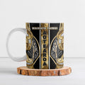 Aotearoa Waikato Tainui Ceramic Mug Maori Light Gold Tribal Paua Shell Pattern
