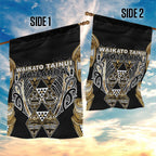 Aotearoa Waikato Tainui Garden Flag Maori Light Gold Tribal Paua Shell Pattern
