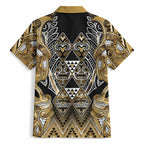 Aotearoa Waikato Tainui Hawaiian Shirt Maori Light Gold Tribal Paua Shell Pattern
