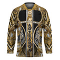Aotearoa Waikato Tainui Hockey Jersey Maori Light Gold Tribal Paua Shell Pattern