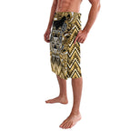 Aotearoa Waikato Tainui Lavalava Maori Light Gold Tribal Paua Shell Pattern
