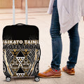 Aotearoa Waikato Tainui Luggage Cover Maori Light Gold Tribal Paua Shell Pattern