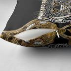 Aotearoa Waikato Tainui Pillow Cover Maori Light Gold Tribal Paua Shell Pattern