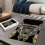 Aotearoa Waikato Tainui Puzzle Maori Light Gold Tribal Paua Shell Pattern