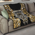 Aotearoa Waikato Tainui Quilt Maori Light Gold Tribal Paua Shell Pattern