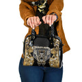 Aotearoa Waikato Tainui Shoulder Handbag Maori Light Gold Tribal Paua Shell Pattern