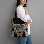 Aotearoa Waikato Tainui Tote Bag Maori Light Gold Tribal Paua Shell Pattern