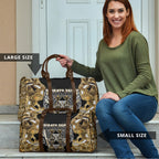 Aotearoa Waikato Tainui Travel Bag Maori Light Gold Tribal Paua Shell Pattern