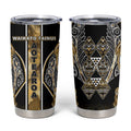 Aotearoa Waikato Tainui Tumbler Cup Maori Light Gold Tribal Paua Shell Pattern
