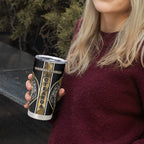 Aotearoa Waikato Tainui Tumbler Cup Maori Light Gold Tribal Paua Shell Pattern