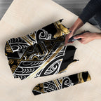 Aotearoa Waikato Tainui Umbrella Maori Light Gold Tribal Paua Shell Pattern