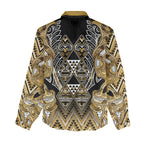 Aotearoa Waikato Tainui Women Casual Shirt Maori Light Gold Tribal Paua Shell Pattern