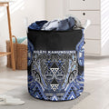 Aotearoa Ngati Kahungunu Laundry Basket Maori Tribal Blue Paua Shell Pattern