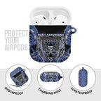 Aotearoa Ngati Kahungunu AirPods Case Maori Tribal Blue Paua Shell Pattern