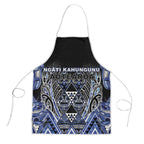 Aotearoa Ngati Kahungunu Apron Maori Tribal Blue Paua Shell Pattern