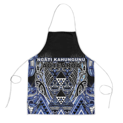 Aotearoa Ngati Kahungunu Apron Maori Tribal Blue Paua Shell Pattern