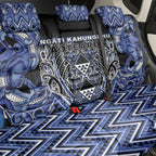 Aotearoa Ngati Kahungunu Back Car Seat Cover Maori Tribal Blue Paua Shell Pattern