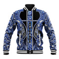 Aotearoa Ngati Kahungunu Baseball Jacket Maori Tribal Blue Paua Shell Pattern
