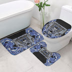 Aotearoa Ngati Kahungunu Bathroom Set Maori Tribal Blue Paua Shell Pattern