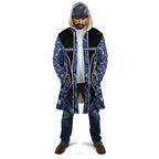 Aotearoa Ngati Kahungunu Cloak Maori Tribal Blue Paua Shell Pattern