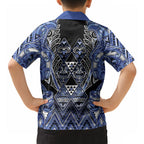 Aotearoa Ngati Kahungunu Hawaiian Shirt Maori Tribal Blue Paua Shell Pattern