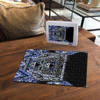 Aotearoa Ngati Kahungunu Puzzle Maori Tribal Blue Paua Shell Pattern