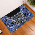 Aotearoa Ngati Kahungunu Rubber Doormat Maori Tribal Blue Paua Shell Pattern