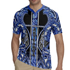 Aotearoa Ngati Kahungunu Rugby Jersey Maori Tribal Blue Paua Shell Pattern