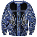 Aotearoa Ngati Kahungunu Sweatshirt Maori Tribal Blue Paua Shell Pattern