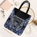 Aotearoa Ngati Kahungunu Tote Bag Maori Tribal Blue Paua Shell Pattern