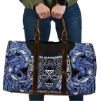 Aotearoa Ngati Kahungunu Travel Bag Maori Tribal Blue Paua Shell Pattern
