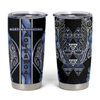 Aotearoa Ngati Kahungunu Tumbler Cup Maori Tribal Blue Paua Shell Pattern