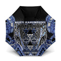 Aotearoa Ngati Kahungunu Umbrella Maori Tribal Blue Paua Shell Pattern