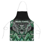 Aotearoa Ngai Tahu Apron Maori Tribal Dark Green Paua Shell Pattern