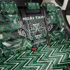 Aotearoa Ngai Tahu Back Car Seat Cover Maori Tribal Dark Green Paua Shell Pattern