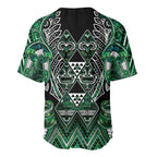 Aotearoa Ngai Tahu Baseball Jersey Maori Tribal Dark Green Paua Shell Pattern