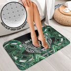Aotearoa Ngai Tahu Bathroom Set Maori Tribal Dark Green Paua Shell Pattern