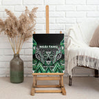 Aotearoa Ngai Tahu Canvas Wall Art Maori Tribal Dark Green Paua Shell Pattern