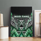 Aotearoa Ngai Tahu Canvas Wall Art Maori Tribal Dark Green Paua Shell Pattern