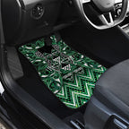 Aotearoa Ngai Tahu Car Mats Maori Tribal Dark Green Paua Shell Pattern