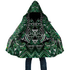 Aotearoa Ngai Tahu Cloak Maori Tribal Dark Green Paua Shell Pattern
