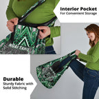 Aotearoa Ngai Tahu Grocery Bag Maori Tribal Dark Green Paua Shell Pattern