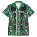 Aotearoa Ngai Tahu Hawaiian Shirt Maori Tribal Dark Green Paua Shell Pattern